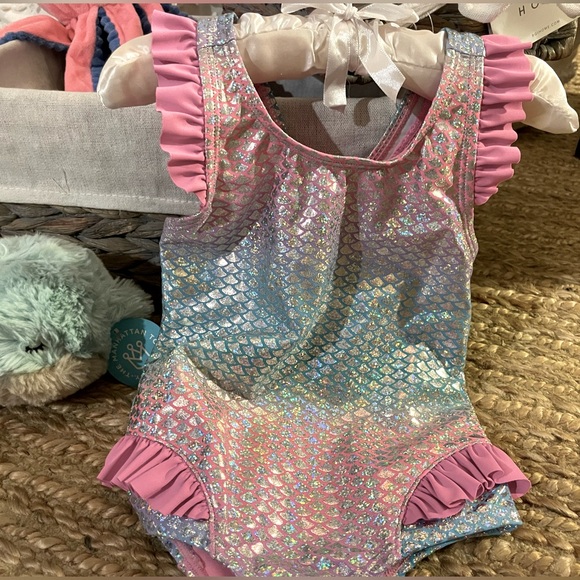 SWEET PINEAPPLE - one piece toddlers swimsuit with ruffles - NWT - Picture 2 of 5